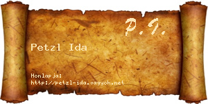 Petzl Ida névjegykártya